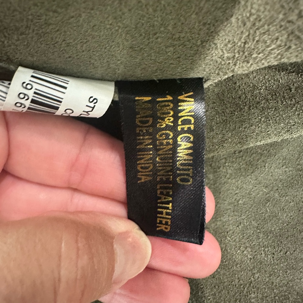 Vince Camaro Leather Mekhi Tote handbag Army Green purse - Picture 10 of 16